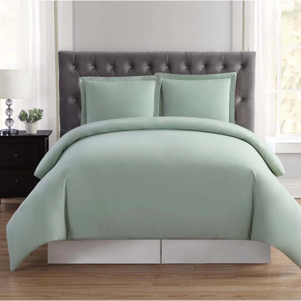 Truly Soft Twin Sage Green Duvet Cover Set